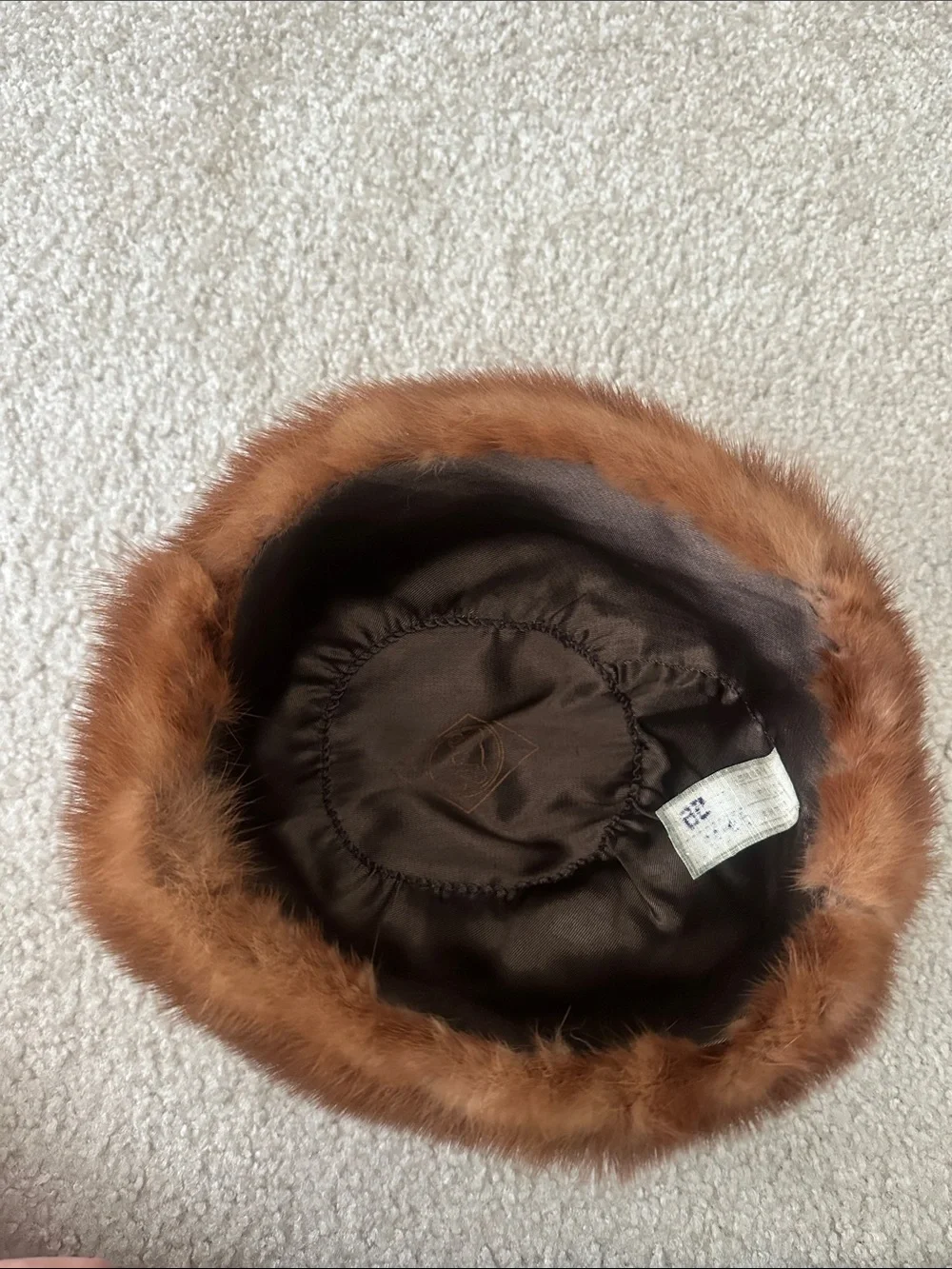 Vintage Plush Brown Fur Hat